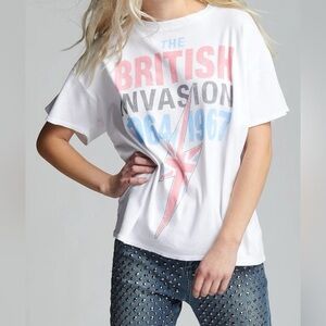 Recycled Karma‎ Classic British Invasion Tour Tee - Size XS - White - NWOT